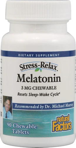 Natural Factors Stress-Relax® Melatonin -- 3 mg - 90 Chewable Tablets