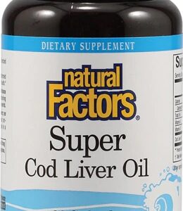 Natural Factors Óleo de Fígado de Bacalhau Super - 90 Cápsulas Gelatinosas