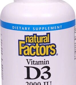 Natural Factors Vitamina D3 2000 UI - 120 Cápsulas Gelatinosas | Ossos Fortes e Imunidade