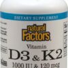 Comprar natural factors vitamin d3 & k2 -- 60 softgels preço no brasil letter vitamins suplementos em oferta vitamina k vitamins & supplements suplemento importado loja 1 online promoção -
