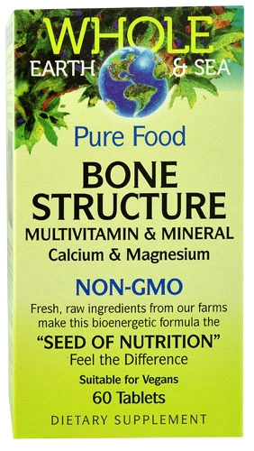 Natural Factors Bone Structure Multivitamínico e Mineral - 60 Comprimidos - Saúde Óssea Completa