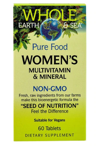 Natural Factors Whole Earth & Sea Multivitamínico Feminino - 60 Comprimidos