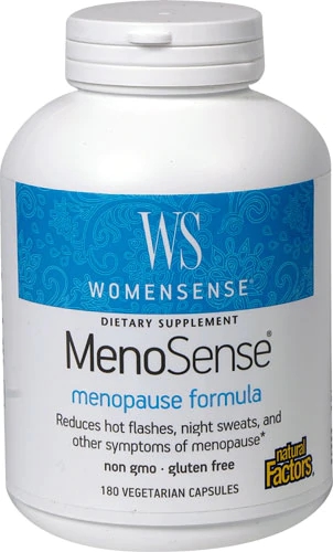 Natural Factors WomenSense MenoSense 180 Cápsulas Vegetarianas - Alívio Natural para a Menopausa