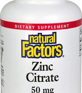 Natural Factors Zinco Citrato - 50mg - 90 Comprimidos - Suporte Imunológico