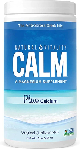 Natural Vitality Calm Cálcio Original Sem Sabor Pó 454g