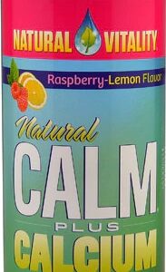 Natural Vitality Natural Calm Plus Cálcio Sabor Framboesa Limão - 227g