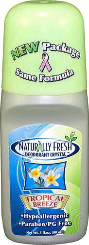 Desodorante Roll-On Crystal Tropical Breeze Naturally Fresh 85g - Frescor Duradouro e Natural