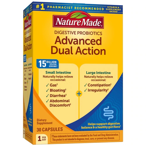 Nature Made Advanced Probióticos Dupla Ação 30 Cápsulas - Saúde Digestiva