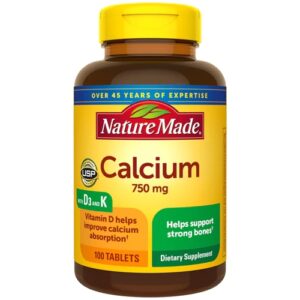 Comprar nature made calcium with vitamins d3 and k -- 100 tablets preço no brasil calcium calcium & vitamin d minerals suplementos em oferta vitamins & supplements suplemento importado loja 57 online promoção -