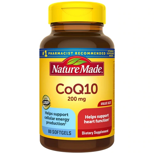 Nature Made CoQ10 200mg - 80 Cápsulas Softgel - Suporte à Energia e Saúde Cardiovascular