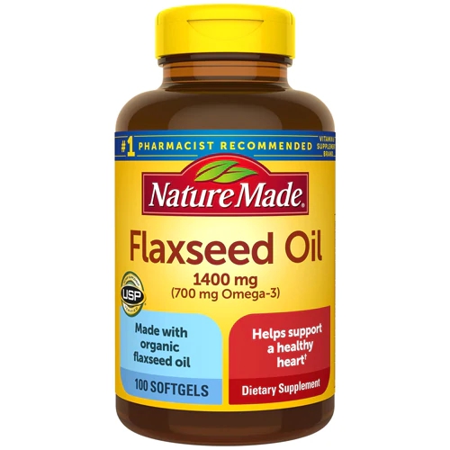 Nature Made Óleo de Linhaça 1400mg - 100 Cápsulas Softgel