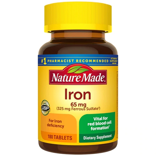Nature Made Ferro 65mg - 180 Comprimidos: Vitalidade e Bem-Estar Essenciais