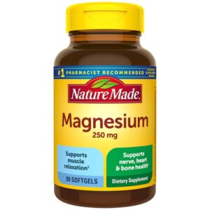 Nature Made Magnésio 250mg - 90 Cápsulas Líquidas Softgels - Bem-Estar Essencial