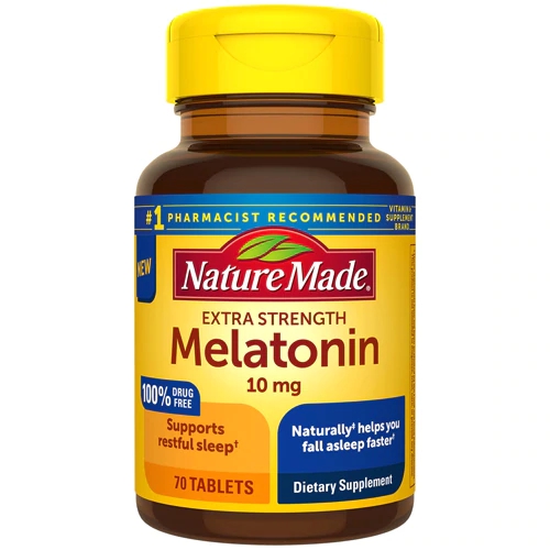 Nature Made Melatonina 10mg - 70 Comprimidos - Sono Reparador
