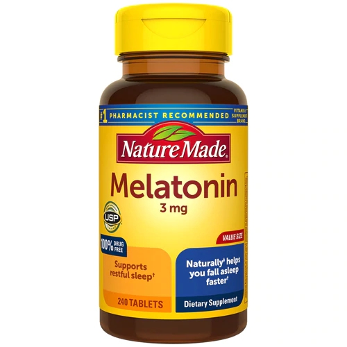 Nature Made Melatonina 3mg - 240 Comprimidos para Sono Reparador