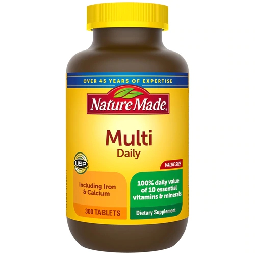 Nature Made Multi Daily com Ferro - 300 Comprimidos - Suplemento Vitamínico Completo