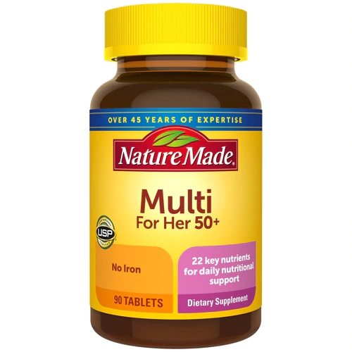 Nature Made Multi For Her 50 Plus Sem Ferro - 90 Comprimidos