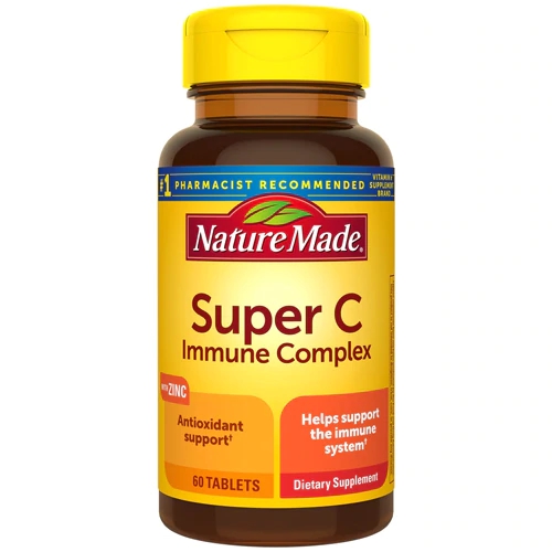 Nature Made Super C Complex Imune - 60 Tablets - Potencialize Sua Defesa Natural