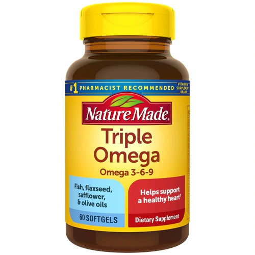 Nature Made Triple Omega 3 6 9 - 60 Cápsulas Gelatinosas Líquidas
