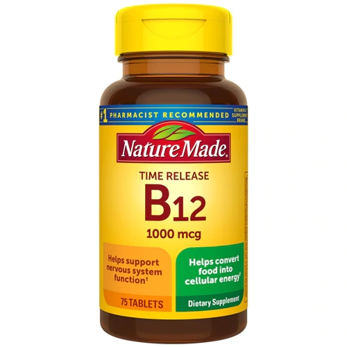 Nature Made Vitamina B12 Liberação Prolongada 1000 mcg - 75 Comprimidos