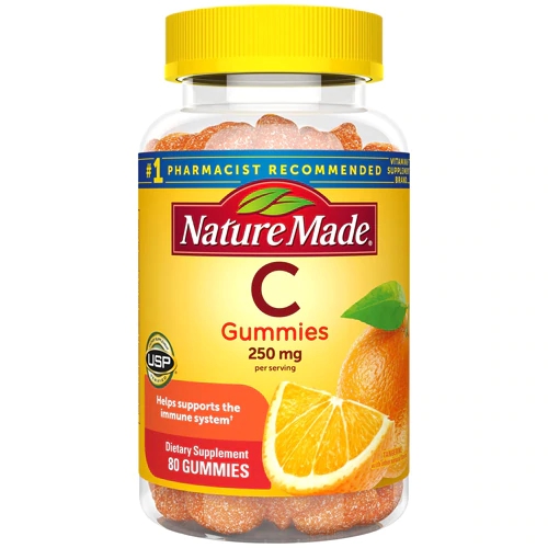 Nature Made Vitamina C Gomas para Adultos Sabor Tangerina - 80 Gomas