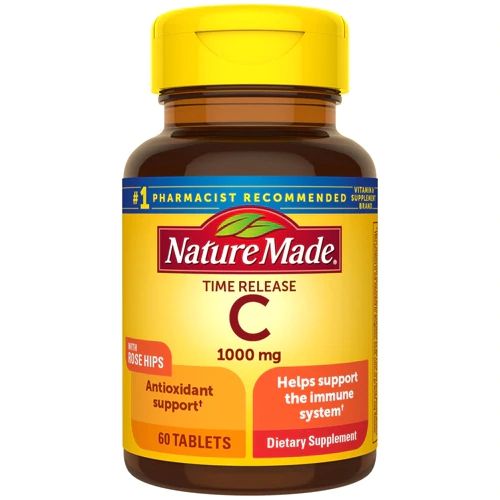 Nature Made Vitamin C with Rose Hips Timed Release -- 1000 mg - 60 Tablets
