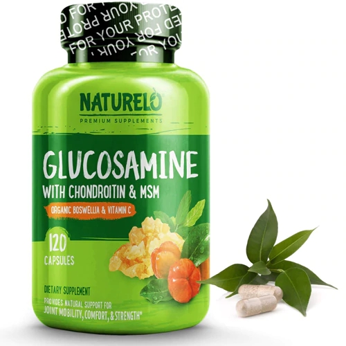 NATURELO Glucosamina com Condroitina e MSM - 120 Cápsulas para Saúde das Articulações