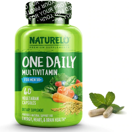 NATURELO One Daily Multivitamin for Men 50 Plus -- 60 Vegetarian Capsules