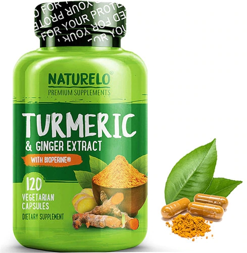 NATURELO Cúrcuma e Gengibre com BioPerine® - 120 Cápsulas Vegetarianas