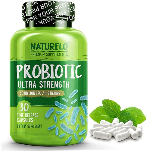NATURELO Probiótico Ultra Strength 50 Bilhões CFU - 30 Cápsulas de Liberação Prolongada