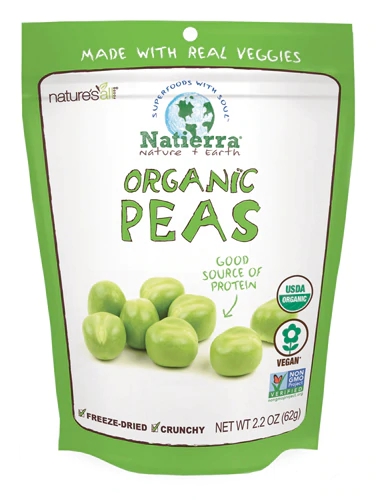 Ervilha Orgânica Liofilizada Nature's All Foods - 62g