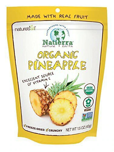 Abacaxi Orgânico Liofilizado Nature's All Foods - 42g Puro Sabor Tropical!