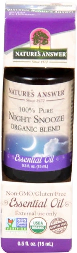 Óleo Essencial Nature's Answer Night Snooze - Blend Orgânico Puro 15ml para Sono Repousante