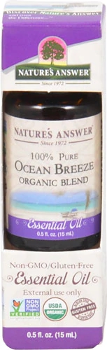 Óleo Essencial Orgânico Nature's Answer Ocean Breeze 15ml - Aroma Revigorante e Bem-Estar