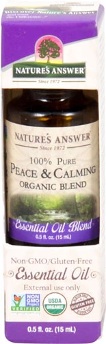 Óleo Essencial Orgânico Nature's Answer Peace & Calming - Blend Puro 15ml