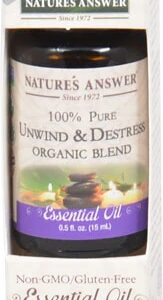 Óleo Essencial Orgânico Nature's Answer Unwind & Destress 15ml - Alívio Natural do Estresse