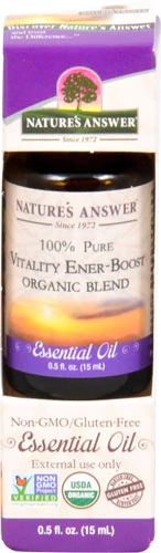 Óleo Essencial Vitality Ener-Boost Nature's Answer 100% Orgânico 15ml - Energia Pura