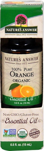 Nature's Answer 100% Pure Organic Essential Oil Orange -- 0.5 fl oz