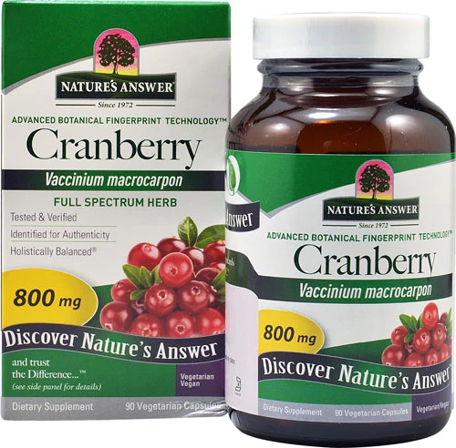 Nature's Answer Cranberry 800mg - 90 Cápsulas Vegetarianas | Saúde Urinária