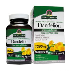 Raiz de Dente-de-Leão Nature's Answer - 90 Cápsulas Vegetarianas - Suporte Digestivo e Diurético Natural