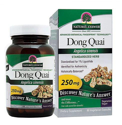 Nature's Answer Dong Quai Root Extract 60 Cápsulas Vegetarianas - Suporte Feminino Natural
