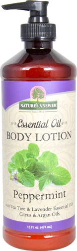 Loção Corporal Refrescante com Óleo Essencial de Hortelã Nature's Answer - 473ml