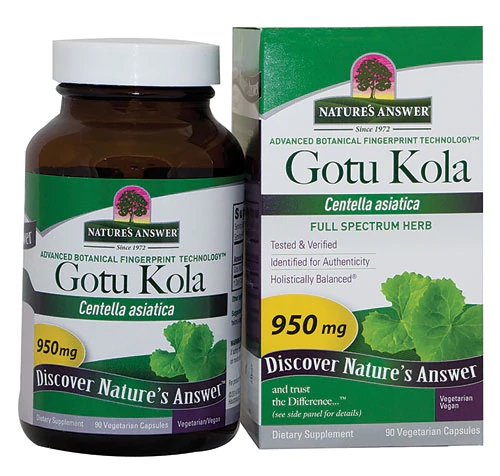 Nature's Answer Gotu Kola Herb - 90 Cápsulas Vegetarianas - Suporte Cognitivo e Circulatório