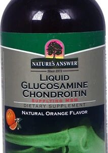 Nature's Answer Glucosamina e Condroitina com MSM Sabor Laranja - 473ml