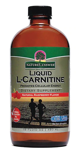 L-Carnitina Líquida Nature's Answer Sabor Framboesa Natural - 473ml