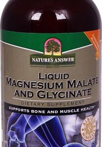 Nature's Answer Magnésio Malato e Glicinato Líquido Sabor Tangerina Natural - 473ml