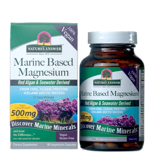 Nature's Answer Magnésio Marinho 500mg - 90 Cápsulas Vegetarianas | Suporte Essencial