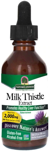 Extrato de Cardo Mariano Nature's Answer 2000mg (60ml) - Saúde Hepática