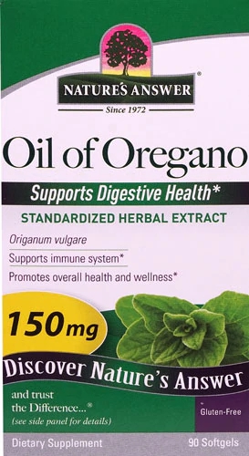 Nature's Answer Óleo de Orégano Padronizado Extrato Herbal 150 mg - 90 Cápsulas Gelatinosas