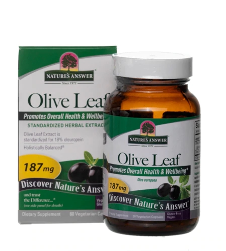 Nature's Answer Olive Leaf -- 187 mg - 60 Vegetarian Capsules